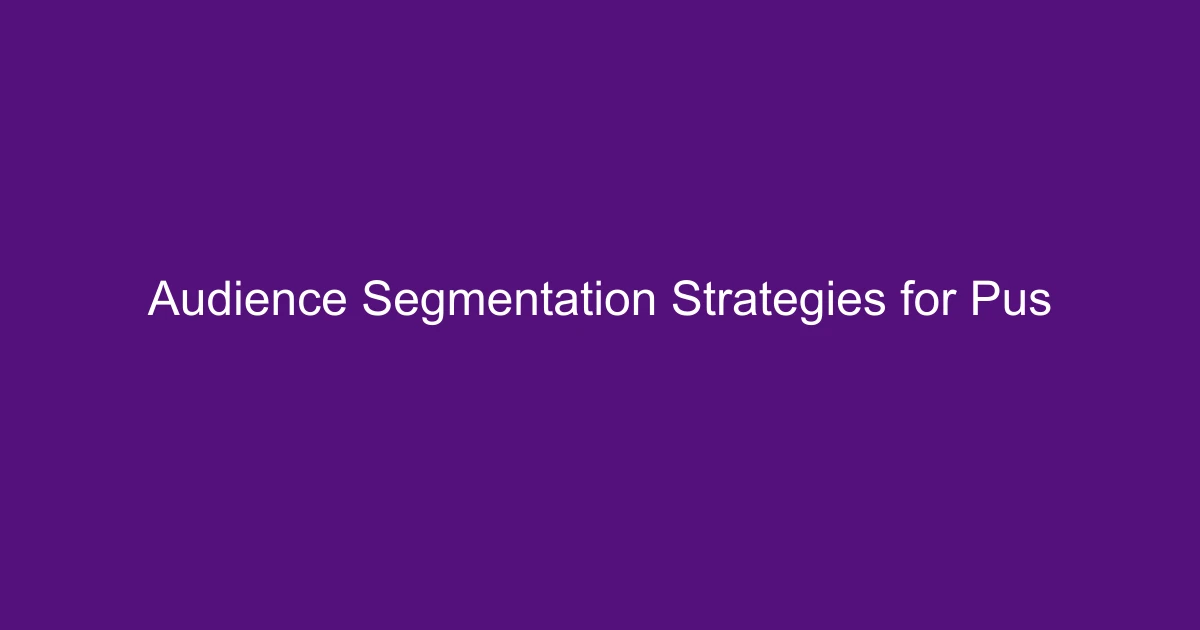Audience Segmentation Strategies for Push Notifications